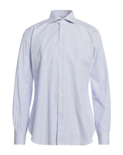 Shop Barba Napoli Man Shirt Light Blue Size 17 Cotton