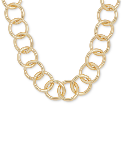 Shop Lucky Brand Gold-tone Chain Link Collar Necklace, 16" + 3" Extender