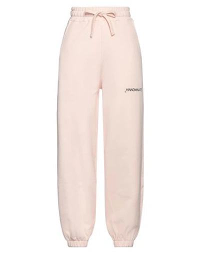 Shop Hinnominate Woman Pants Light Pink Size L Cotton