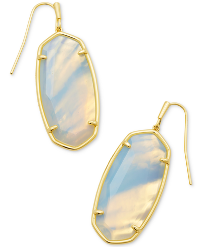 Shop Kendra Scott Faceted Illusion Stone Drop Earrings In Iridescent Opalite Illusion