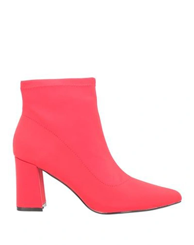 Shop Valerio 1966 Woman Ankle Boots Red Size 8 Textile Fibers