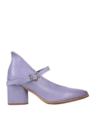 Shop As98 A. S.98 Woman Pumps Lilac Size 9 Soft Leather In Purple