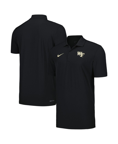 Shop Nike Men's  Black Wake Forest Demon Deacons Sideline Polo Shirt