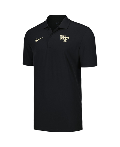 Shop Nike Men's  Black Wake Forest Demon Deacons Sideline Polo Shirt