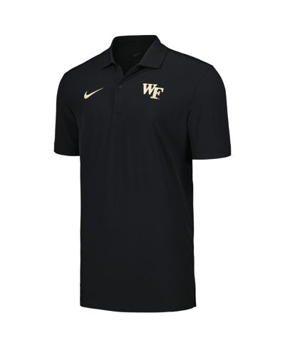 Nike Black Wake Forest Demon Deacons Sideline Polo In Black