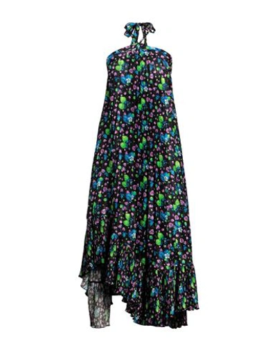 Shop Msgm Woman Midi Dress Black Size 6 Polyester, Elastane