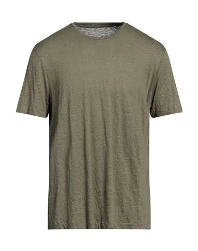 Shop Majestic Filatures Man T-shirt Military Green Size Xl Linen, Elastane