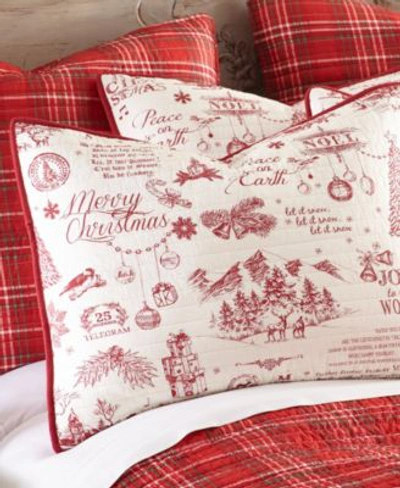 Levtex Yuletide Toile Quilt Sets In Christmas