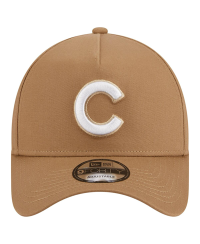 New Era Khaki Chicago Cubs A-frame 9forty Adjustable Hat In Khaki