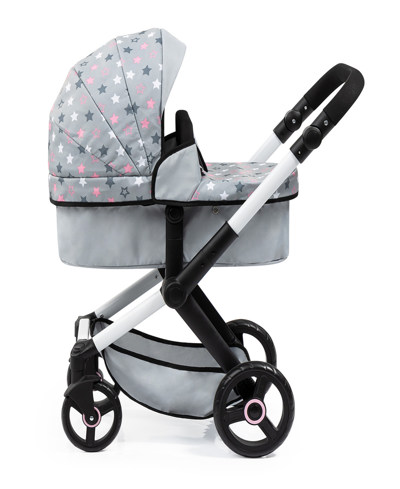 Shop Bayer Design Dolls Grey, Pink, Stars Pram Xeo In Multi