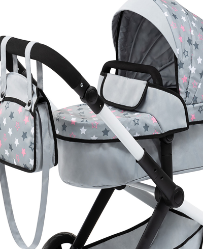 Shop Bayer Design Dolls Grey, Pink, Stars Pram Xeo In Multi