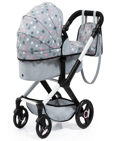 Shop Bayer Design Dolls Grey, Pink, Stars Pram Xeo In Multi