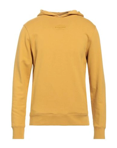 Shop Sandro Man Sweatshirt Mustard Size L Cotton In Yellow
