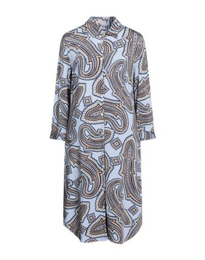 Shop Camicettasnob Woman Midi Dress Sky Blue Size 10 Viscose, Elastane