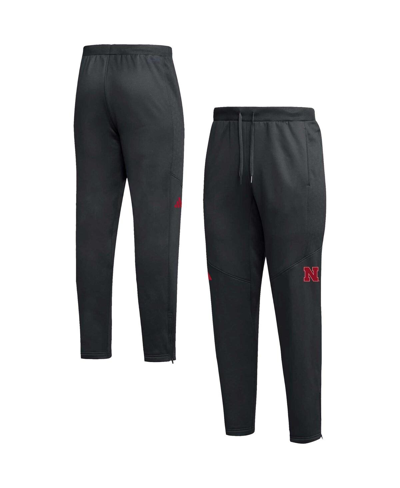 Shop Adidas Originals Men's Adidas Black Nebraska Huskers 2023 Travel Aeroready Tapered Pants