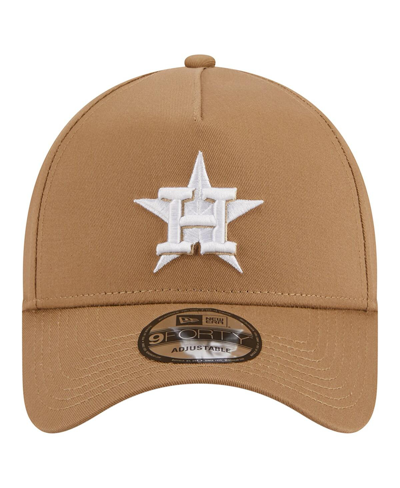 New Era Khaki Houston Astros A-frame 9forty Adjustable Hat In Khaki