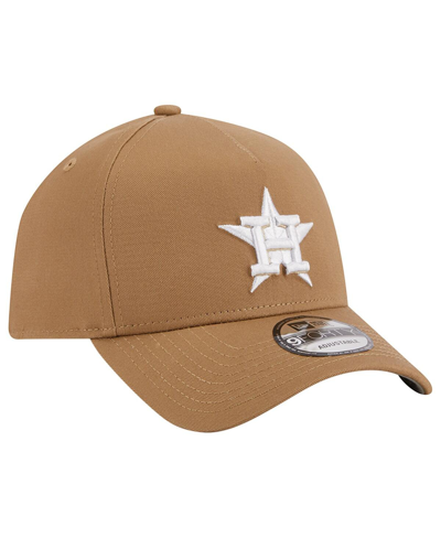 New Era Khaki Houston Astros A-frame 9forty Adjustable Hat In Khaki