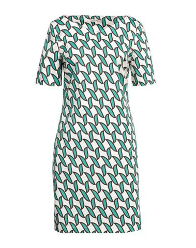 Shop Camicettasnob Woman Mini Dress Emerald Green Size 12 Cotton, Elastane