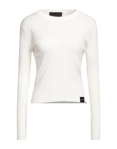 John Richmond Woman Sweater Off White Size Xl Viscose, Polyester, Nylon In Off White
