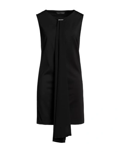 Shop Frankie Morello Woman Mini Dress Black Size 4 Polyester, Elastane