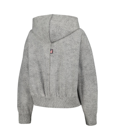 Nike Gray Team Usa Media Day Oversized Cropped Hoodie Performance Full-zip Jacket In Gray
