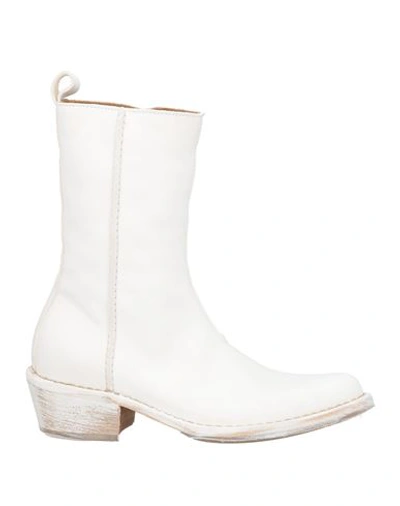 Shop Moma Woman Ankle Boots White Size 8 Leather