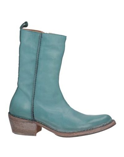 Shop Moma Woman Ankle Boots Pastel Blue Size 10 Leather