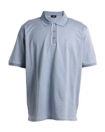 Shop Dunhill Man Polo Shirt Pastel Blue Size 3xl Cotton