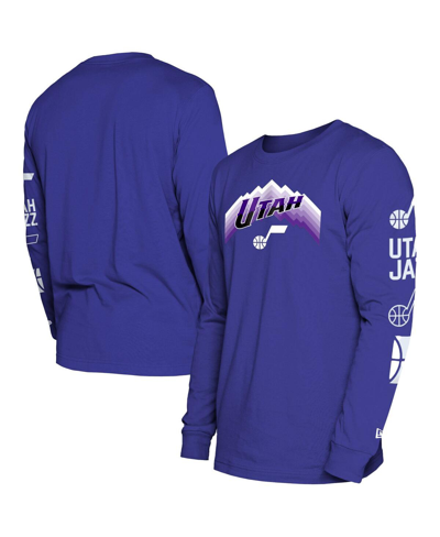 Shop New Era Men's  Purple Utah Jazz 2023/24 City Edition Long Sleeve T-shirt