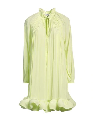 Shop Lanvin Woman Mini Dress Acid Green Size 4 Polyester
