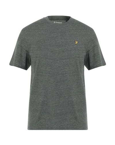 Shop Farah Man T-shirt Lead Size M Organic Cotton In Grey