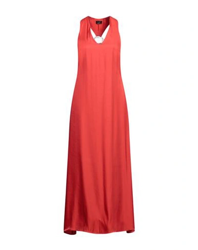 Siste's Woman Maxi Dress Red Size S Rayon, Polyester In Red