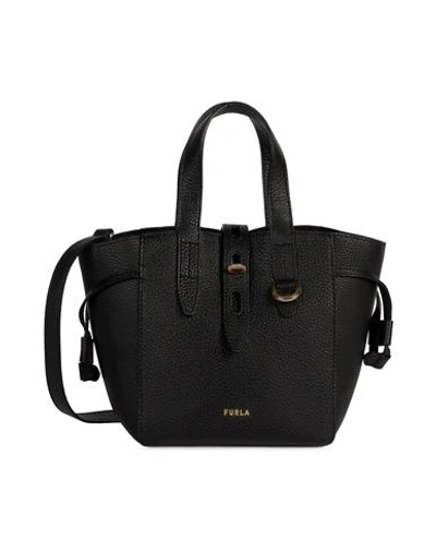 Shop Furla Net Mini Tote Woman Handbag Black Size - Leather