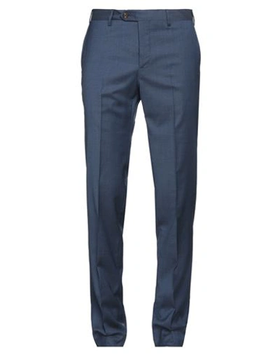 Shop Pal Zileri Man Pants Navy Blue Size 44 Wool, Elastane