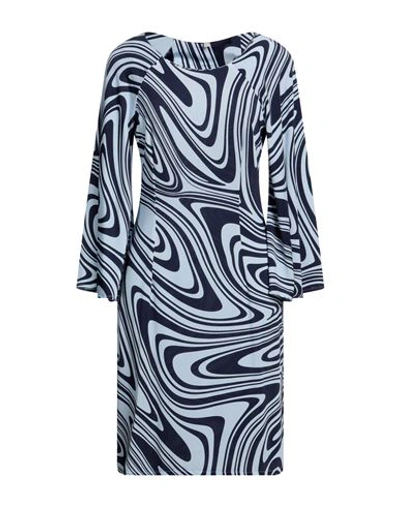 Shop Camicettasnob Woman Midi Dress Sky Blue Size 12 Viscose, Elastane