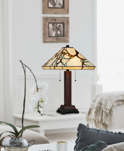 Cal Lighting 23" Height Metal And Resin Table Lamp In Dark Bronze,wood