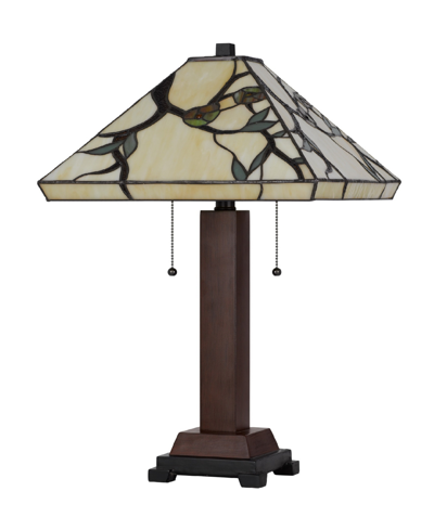 Cal Lighting 23" Height Metal And Resin Table Lamp In Dark Bronze,wood