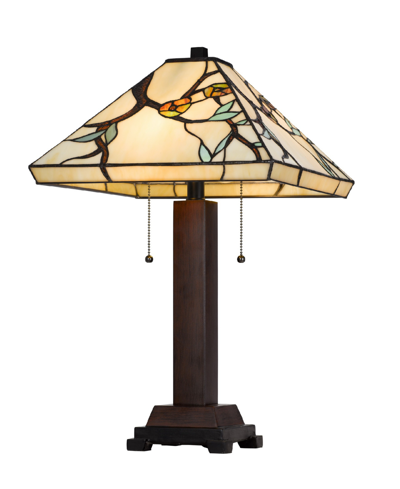 Cal Lighting 23" Height Metal And Resin Table Lamp In Dark Bronze,wood