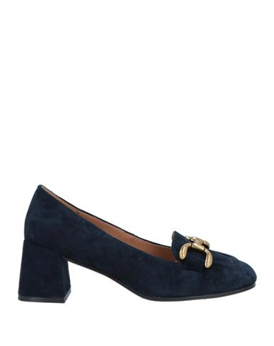 Shop Aquarelle Woman Loafers Navy Blue Size 7 Soft Leather