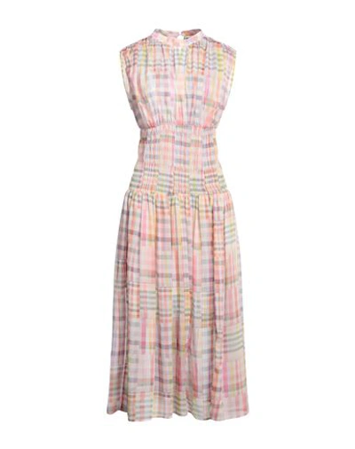 Shop Semicouture Woman Midi Dress Pink Size 8 Polyester