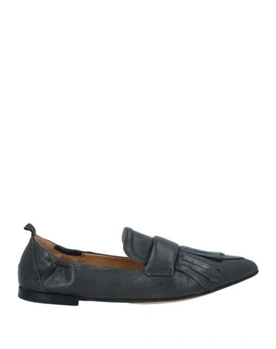 Shop Pomme D'or Woman Loafers Lead Size 7.5 Leather In Grey