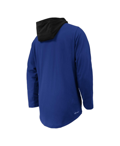 Shop Nike Big Boys  Royal Duke Blue Devils Sideline Performance Long Sleeve Hoodie T-shirt