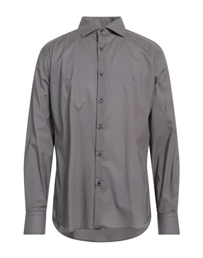 Shop Adb 69 Man Shirt Slate Blue Size S Cotton, Elastane