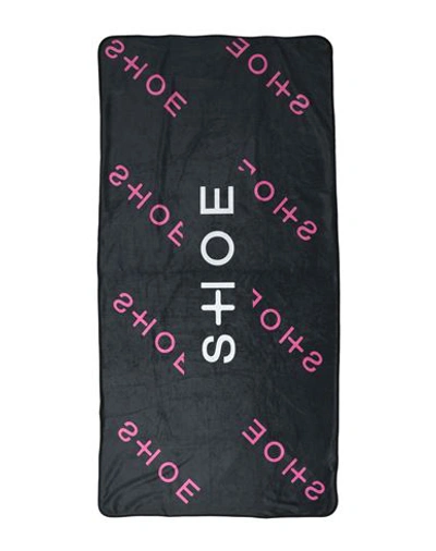 Shop Shoe® Shoe Woman Beach Towel Black Size - Polyester, Polyamide
