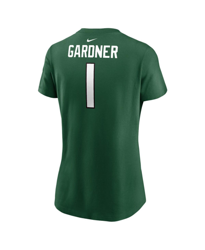 Shop Nike Women's  Sauce Gardner Green New York Jets Player Name And Number T-shirt