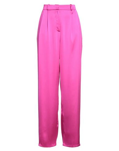 Shop Actualee Woman Pants Fuchsia Size 8 Polyester In Pink