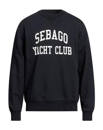 Shop Sebago Docksides Man Sweatshirt Navy Blue Size L Cotton