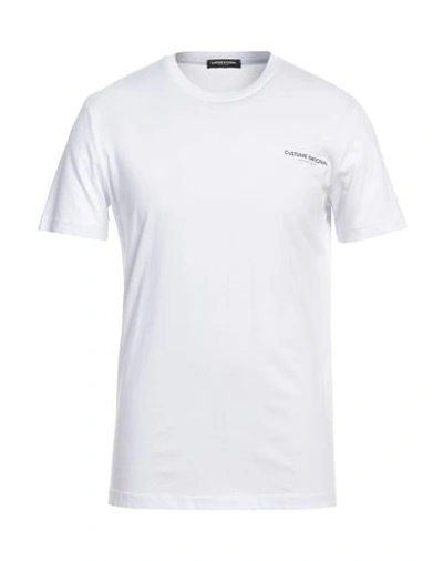 Shop Costume National Man T-shirt White Size Xl Cotton