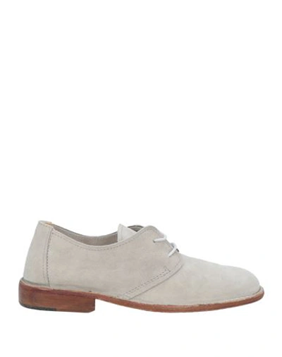 Shop Astorflex Woman Lace-up Shoes Light Grey Size 8 Soft Leather