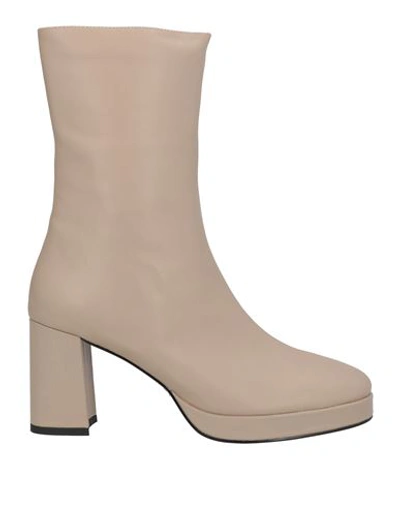 Shop Bibi Lou Woman Ankle Boots Dove Grey Size 8 Soft Leather
